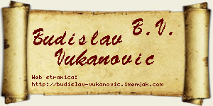 Budislav Vukanović vizit kartica